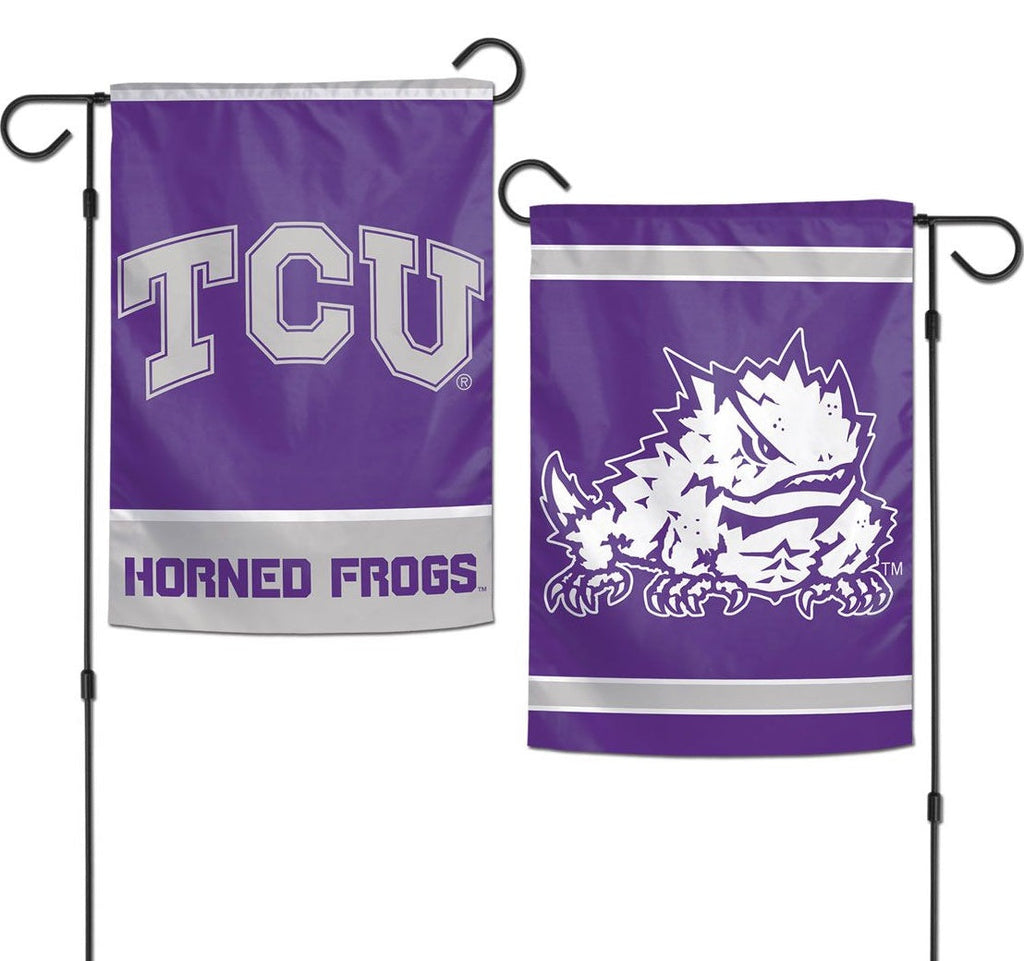TCU Horned Frogs Garden Flag 2 Sided Logo