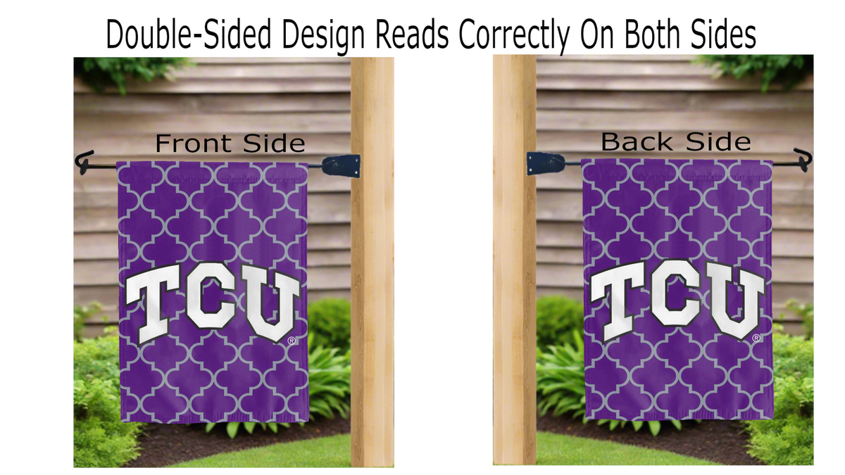 TCU Double Sided Garden Flag