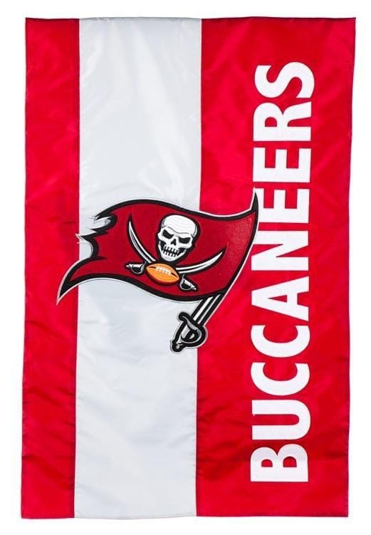 Tampa Bay Buccaneers Flag 2 Sided Embellished Applique House Banner