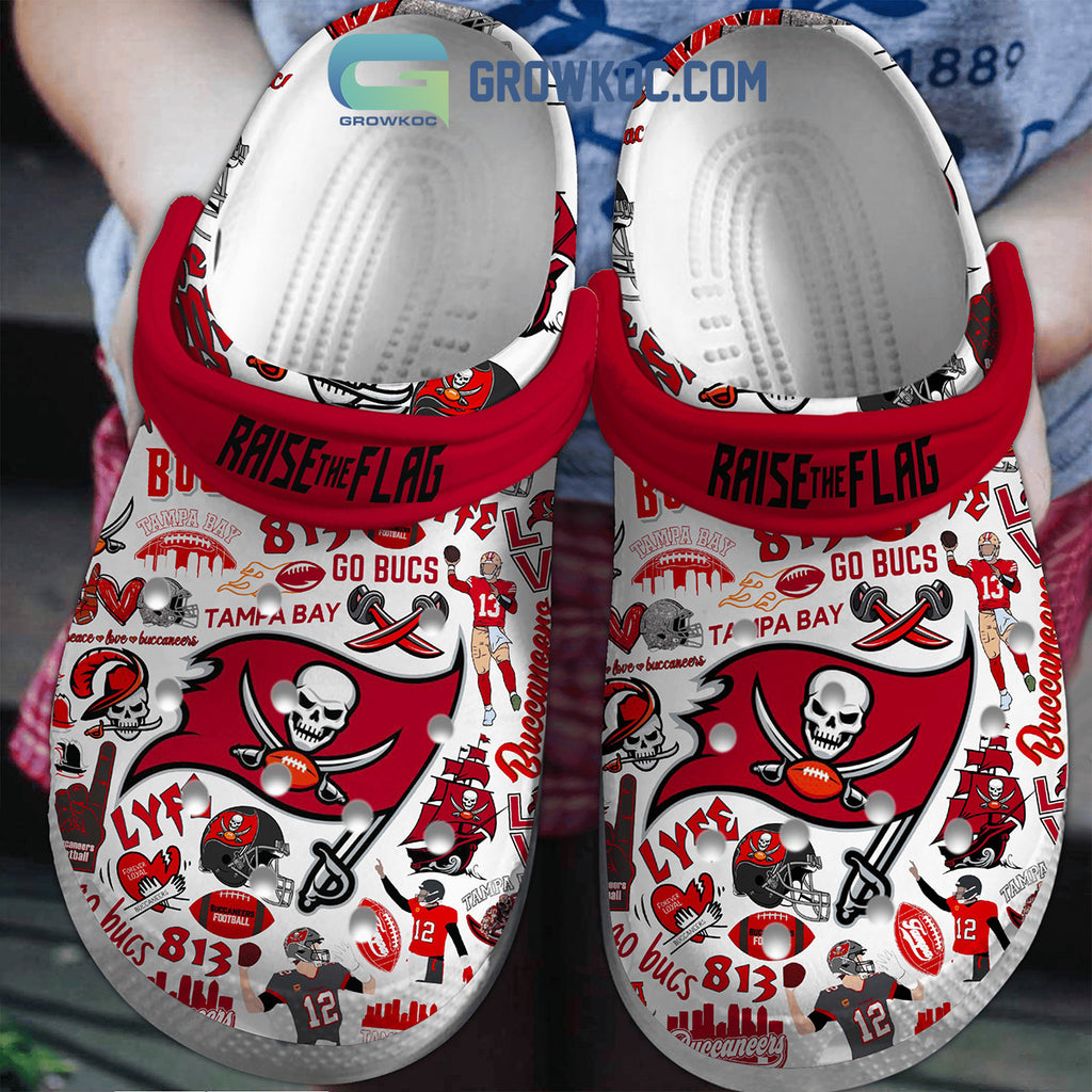Tampa Bay Buccaneers Raise The Flag Crocs Clogs