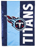 Tennessee Titans Garden Flag 2 Sided Applique Embellished