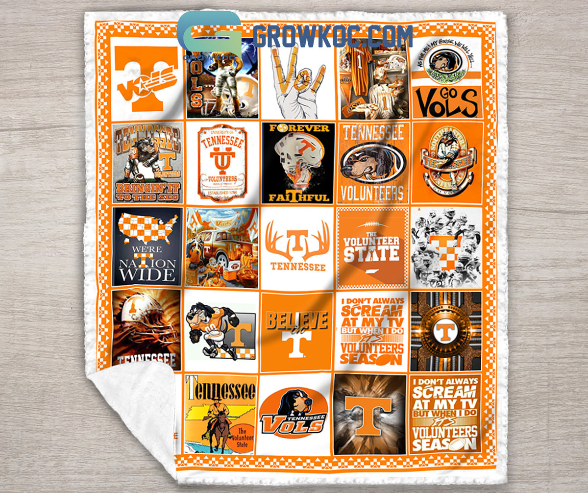 Tennessee Volunteers NCAA Collection Design Fleece Blanket Quilt