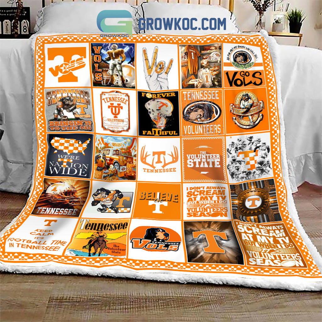 Tennessee Volunteers NCAA Collection Design Fleece Blanket Quilt