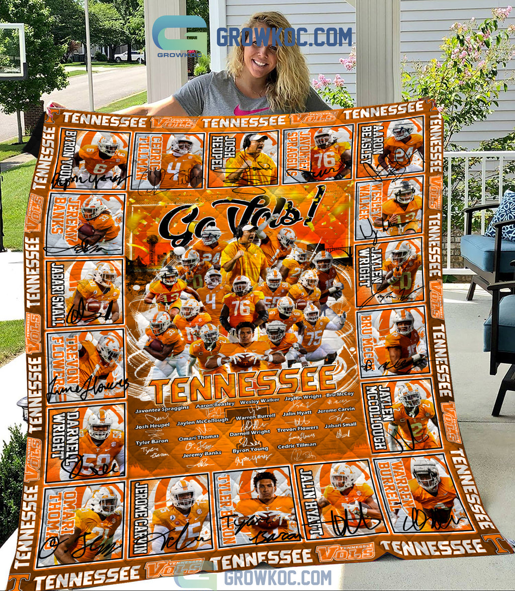 Tennessee Volunteers football Go Vols Fleece Blanket Quilt