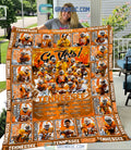 Tennessee Volunteers football Go Vols Fleece Blanket Quilt