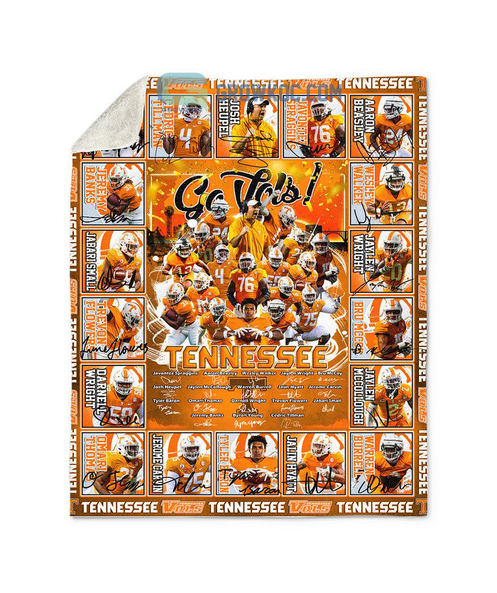 Tennessee Volunteers football Go Vols Fleece Blanket Quilt