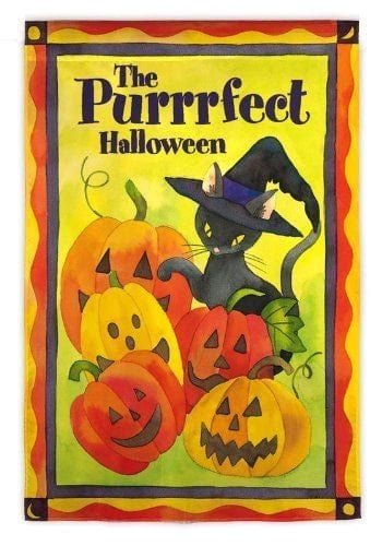 The Purrrfect Halloween Flag Vertical House Banner Kitty