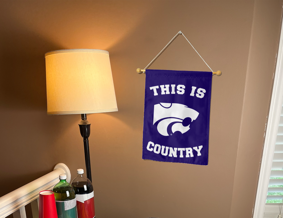 This is KSU Country Double Sided Garden Flag