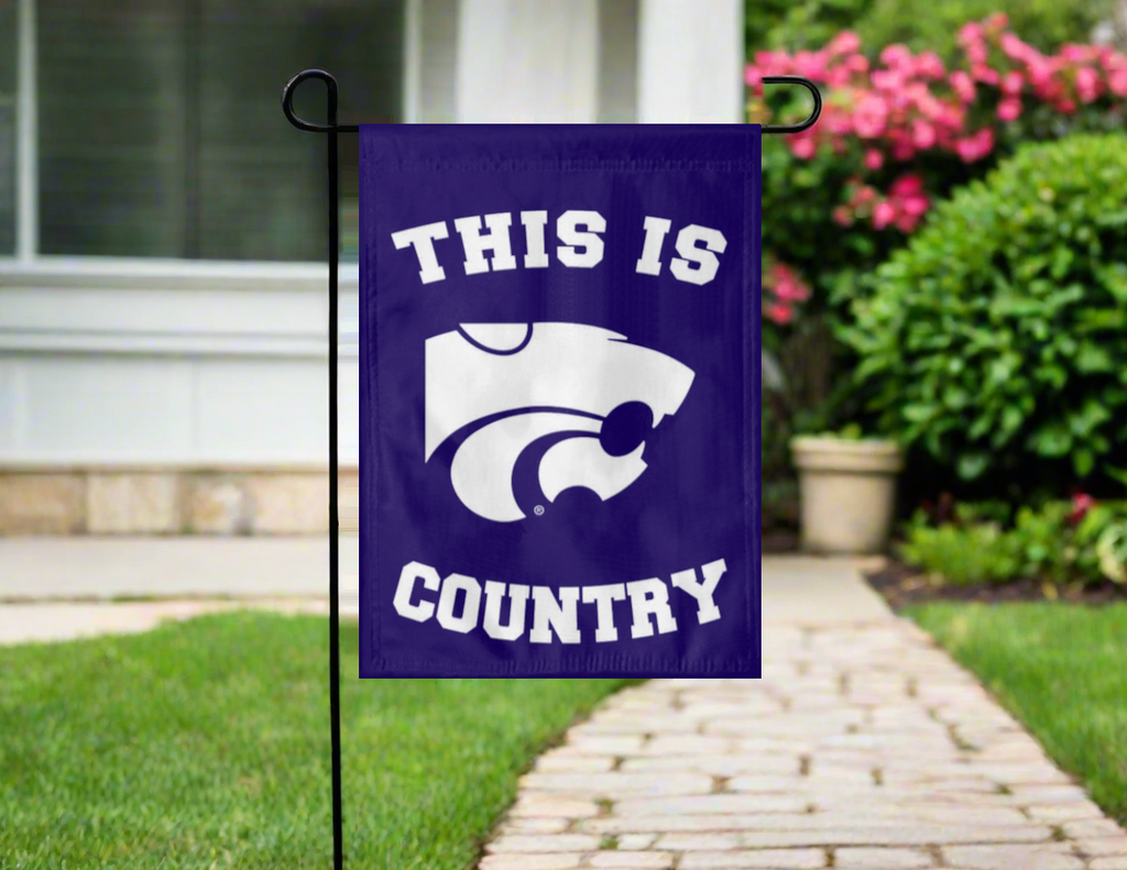 This is KSU Country Double Sided Garden Flag
