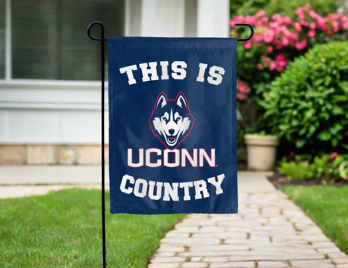 UCONN Huskies Country Double Sided Garden Flag