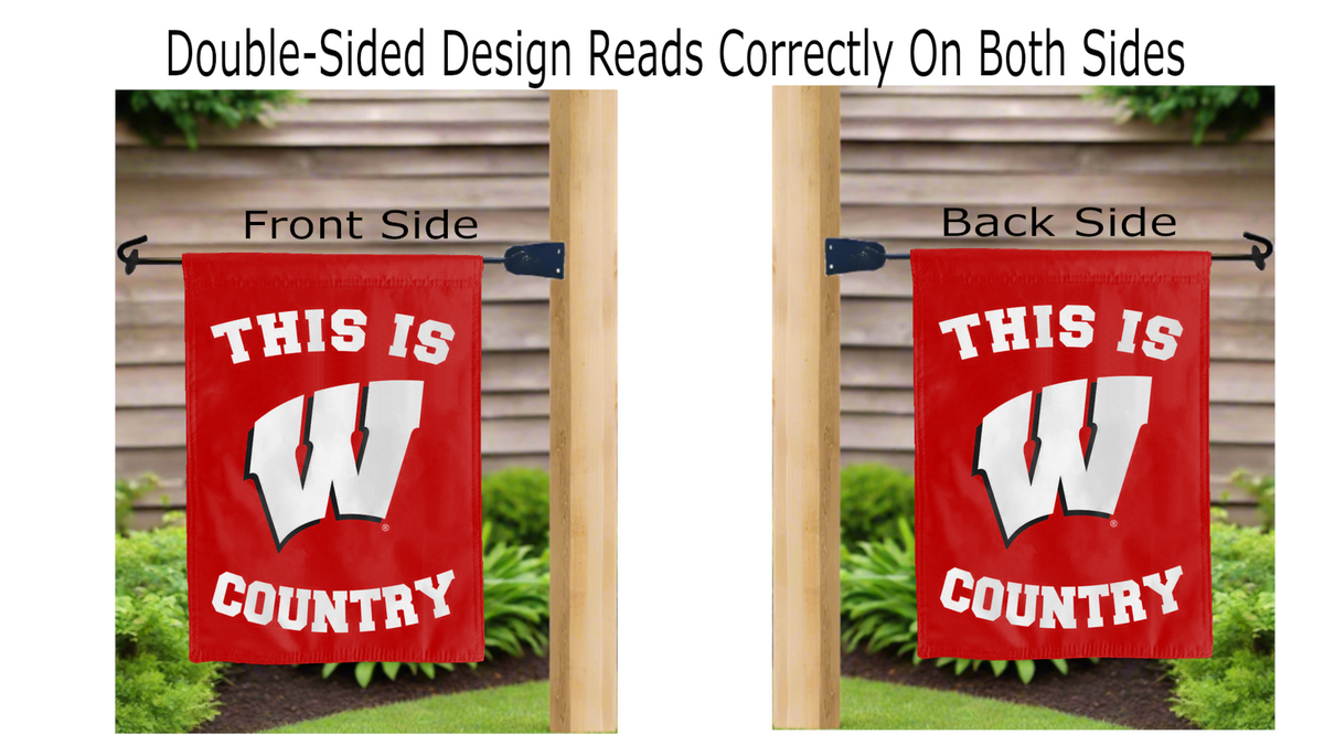 University of Wisconsin Badgers Country Double Sided Garden Flag
