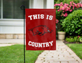Arkansas Razorbacks Country Double Sided Garden Flag