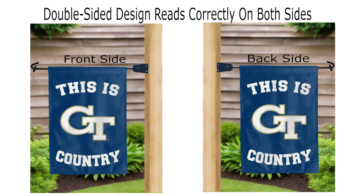 Georgia Tech Yellow Jackets Country Double Sided Garden Flag