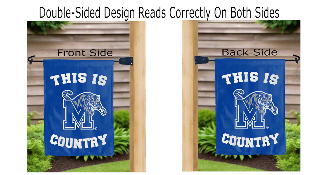 Memphis Tigers Country Double Sided Garden Flag