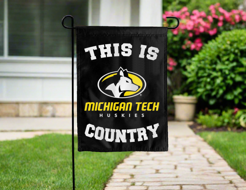 Michigan Tech Huskies Country Double Sided Garden Flag