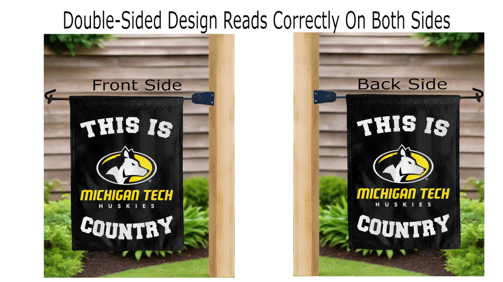 Michigan Tech Huskies Country Double Sided Garden Flag