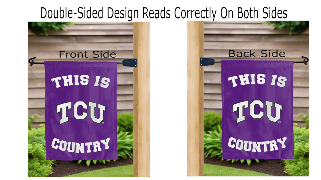 TCU Horned Frogs Country Double Sided Garden Flag