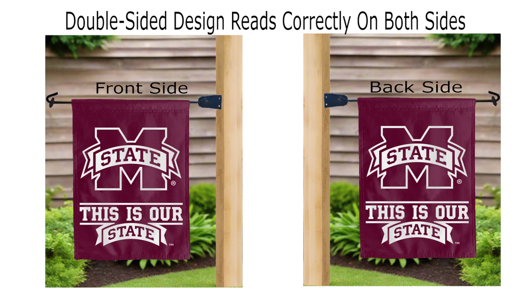 Mississippi State University Our State Double Sided Garden Flag