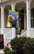 Throw The Ball Banner 2 Sided Dog House Flag
