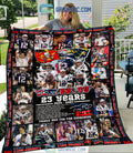 Tom Brady 23 Years 2000 2023 Memories Goat 12 Fleece Blanket Quilt