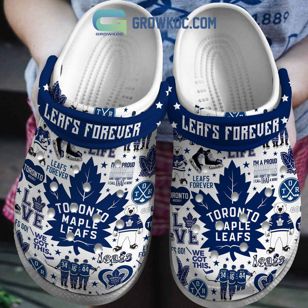 Toronto Maple Leafs Forever I'm A Proud Toronto Hockey Fan Clogs Crocs