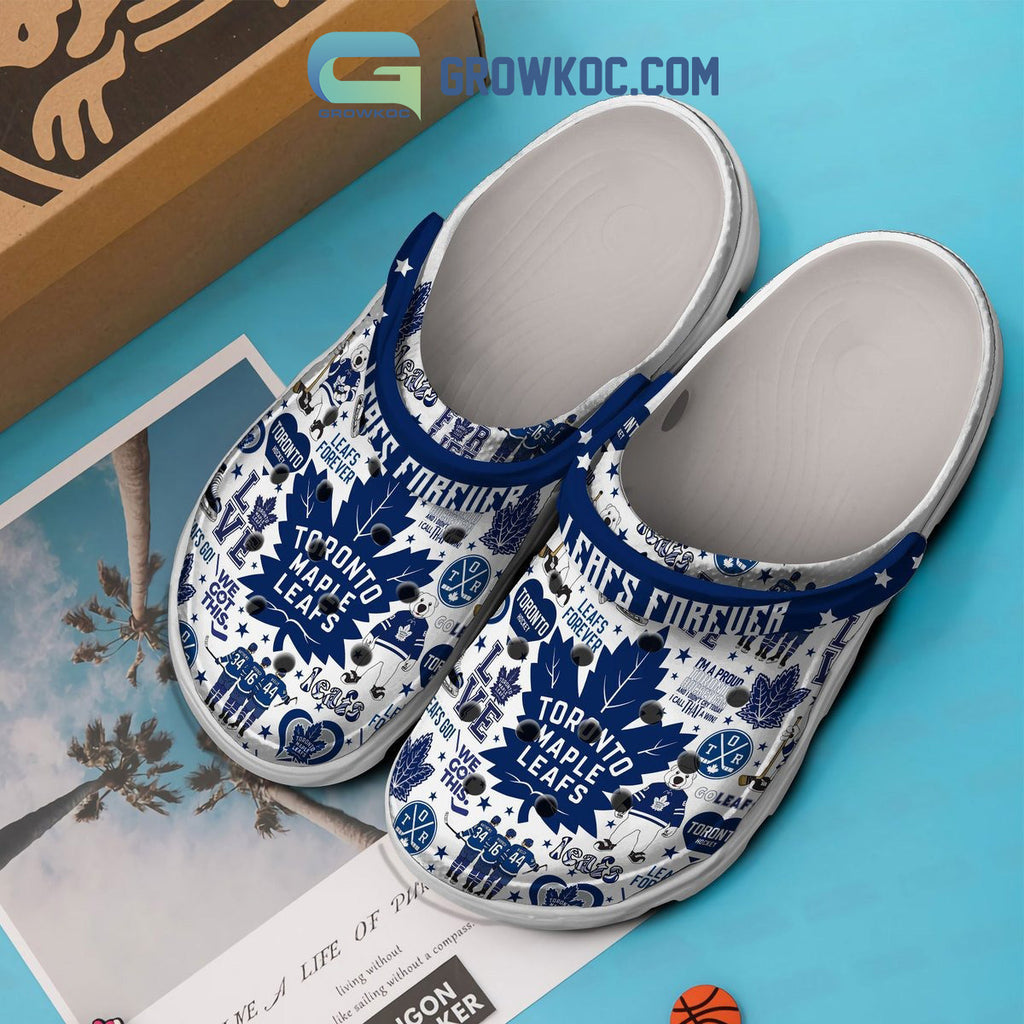 Toronto Maple Leafs Forever I'm A Proud Toronto Hockey Fan Clogs Crocs