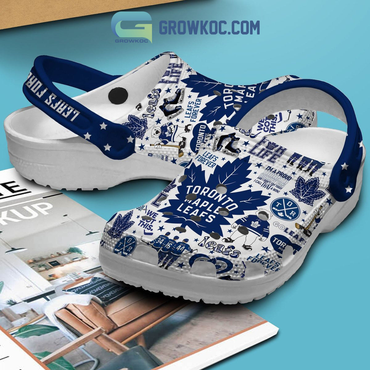 Toronto Maple Leafs Forever I'm A Proud Toronto Hockey Fan Clogs Crocs