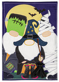Trick Or Treat Gnomes Garden Flag 2 Sided Halloween