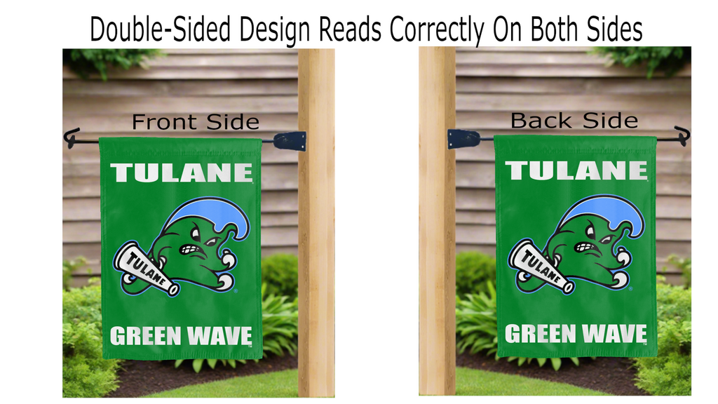 Tulane University - Green Wave Double Sided Garden Flag