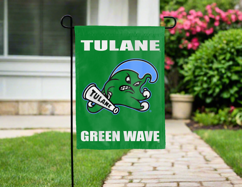 Tulane University - Green Wave Double Sided Garden Flag