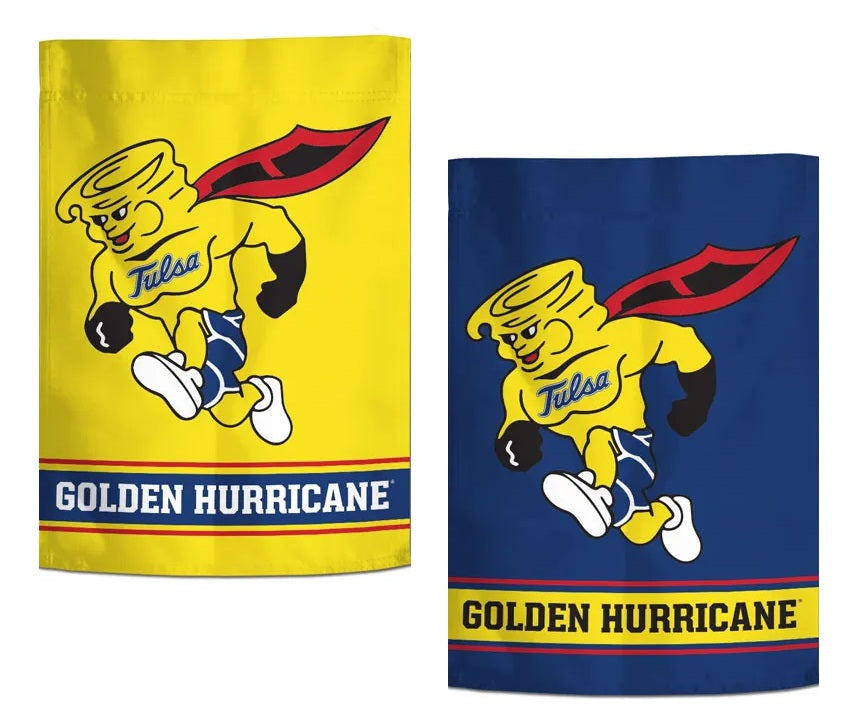 Tulsa Golden Hurricanes 2 Sided Garden Flag