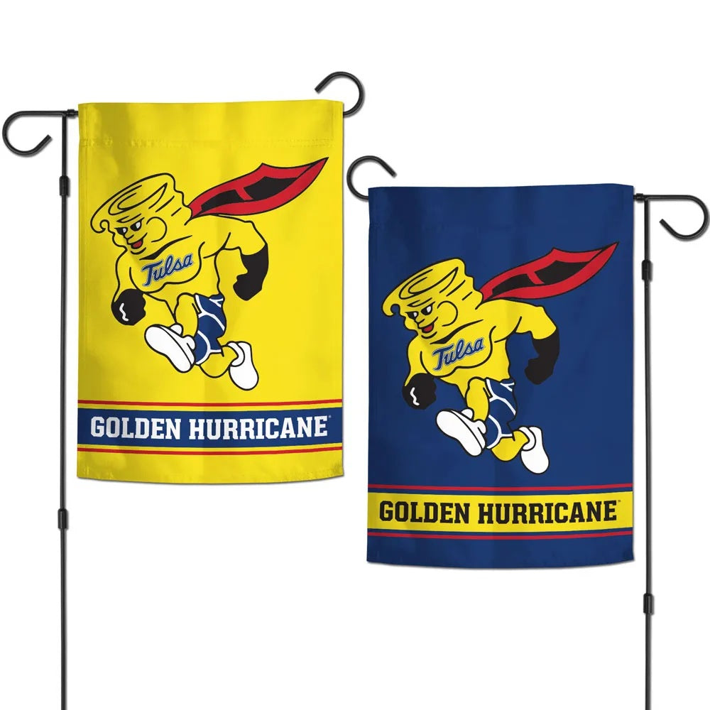 Tulsa Golden Hurricanes 2 Sided Garden Flag