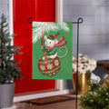 Twas the Night Before Christmas Mighty Merry Mouse 2-Sided Burlap Garden Flag