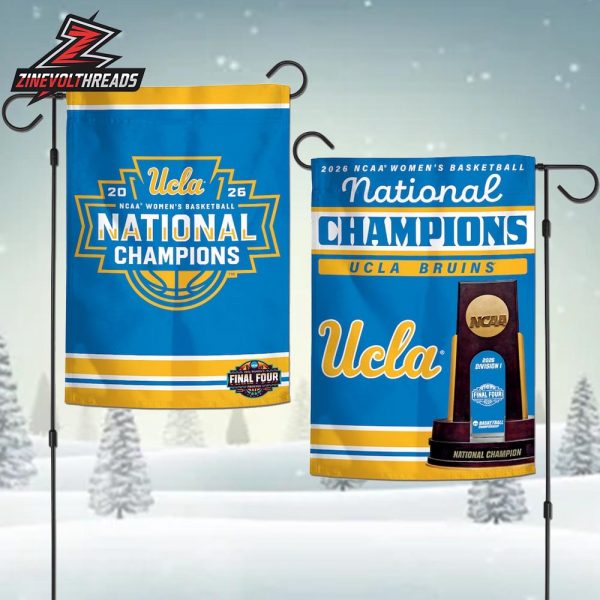UCLA Bruins 2026 NCAA March Madness Women's Basketball National Champions Double Sided Garden House Flag