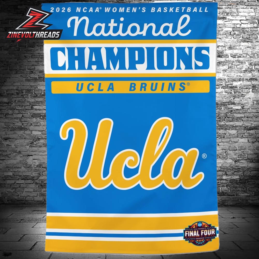 UCLA Bruins 2026 NCAA Women's Basketball National Champions Double Sided Garden House Flag