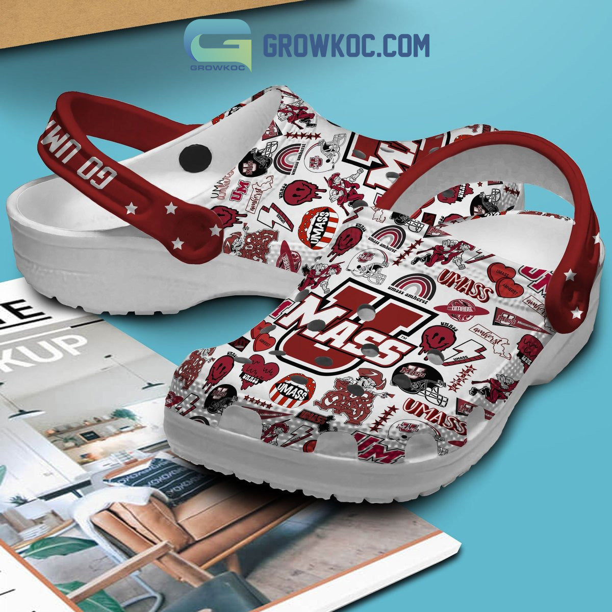 UMass Minutemen NCAA Go Umass Amherst Clogs Crocs