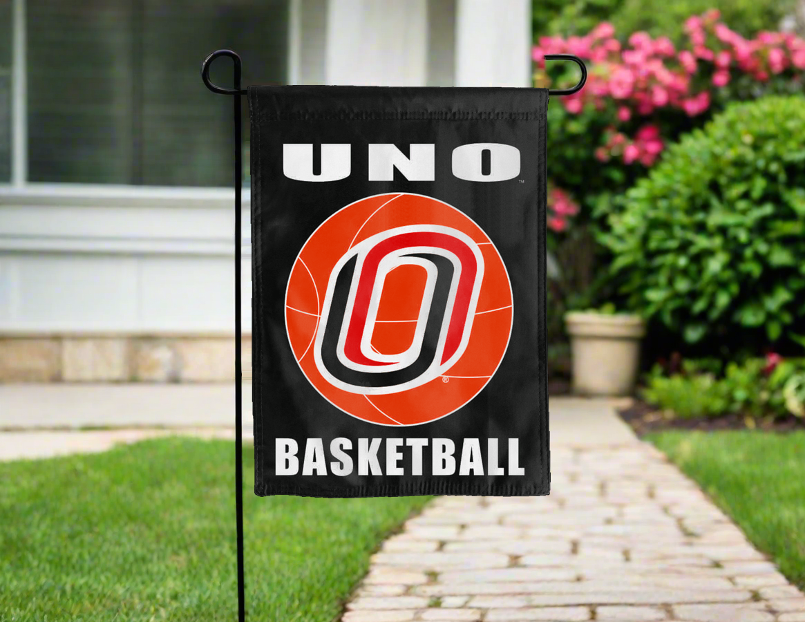 University of Nebraska Omaha - Basketball Double Sided Garden Flag