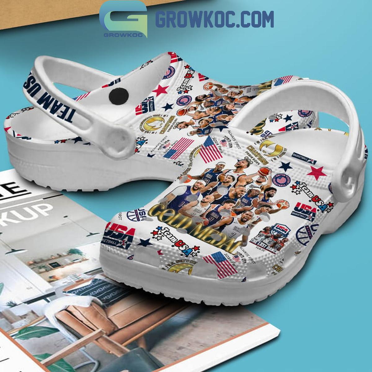 USA Team Basketball Men Gold Medal Crocs Clogs