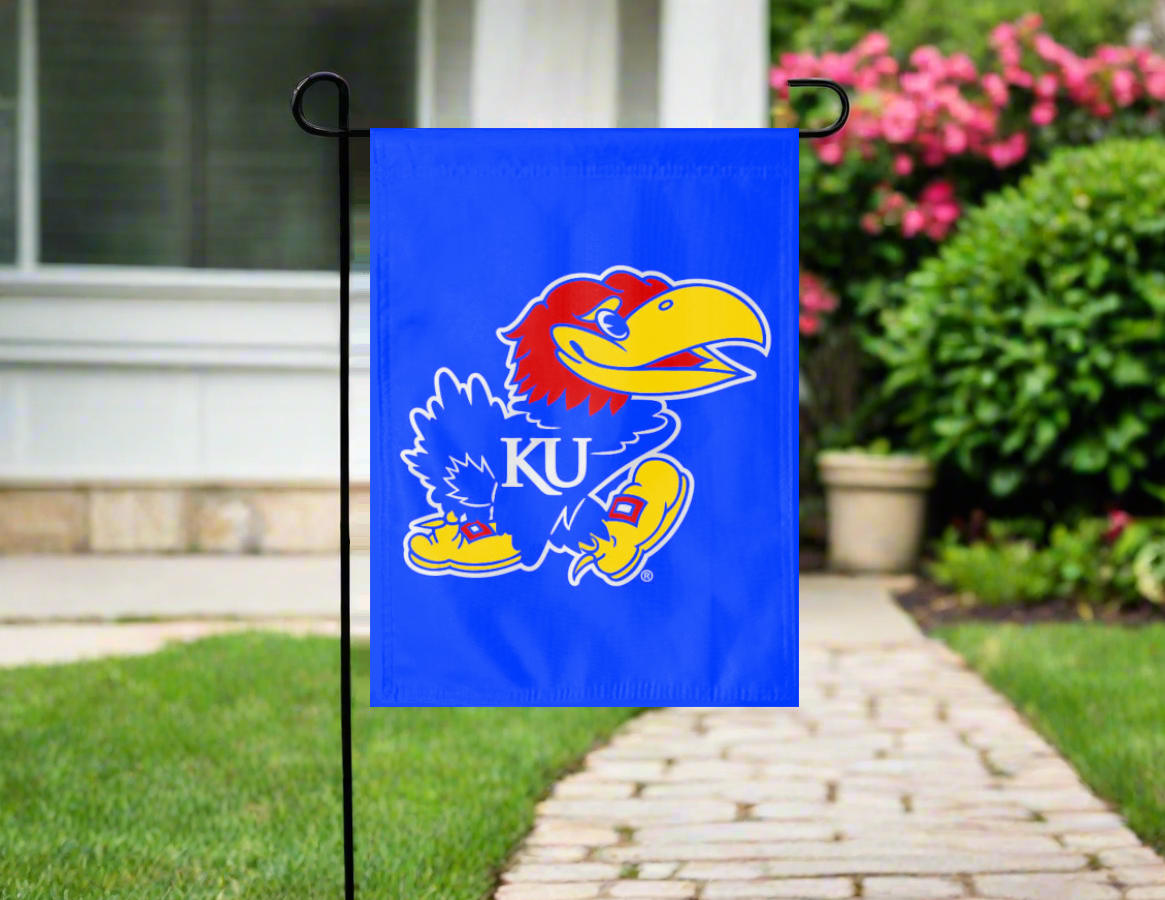 Kansas - Jayhawks Blue Double Sided Garden Flag
