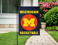 Michigan Basketball Logo Double Sided Garden Flag