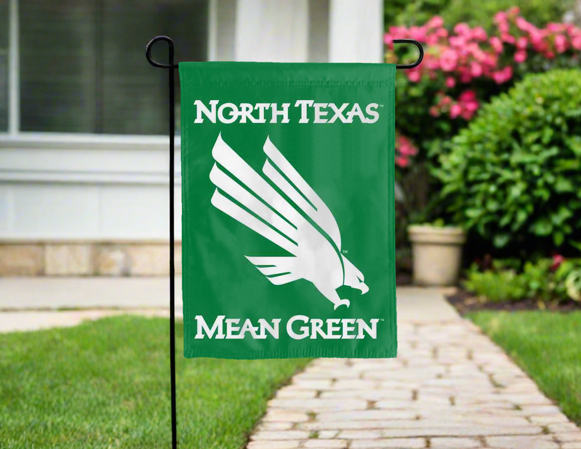 North Texas University Mean Green Double Sided Garden Flag