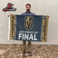 Vegas Golden Knights 2026 Western Confernce Champions Locker Room Double-Sided Garden House Flag