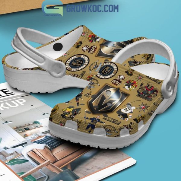 Vegas Golden Knights Champions Gold Design Crocs