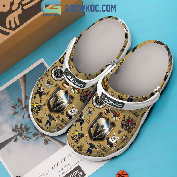 Vegas Golden Knights Champions Gold Design Crocs