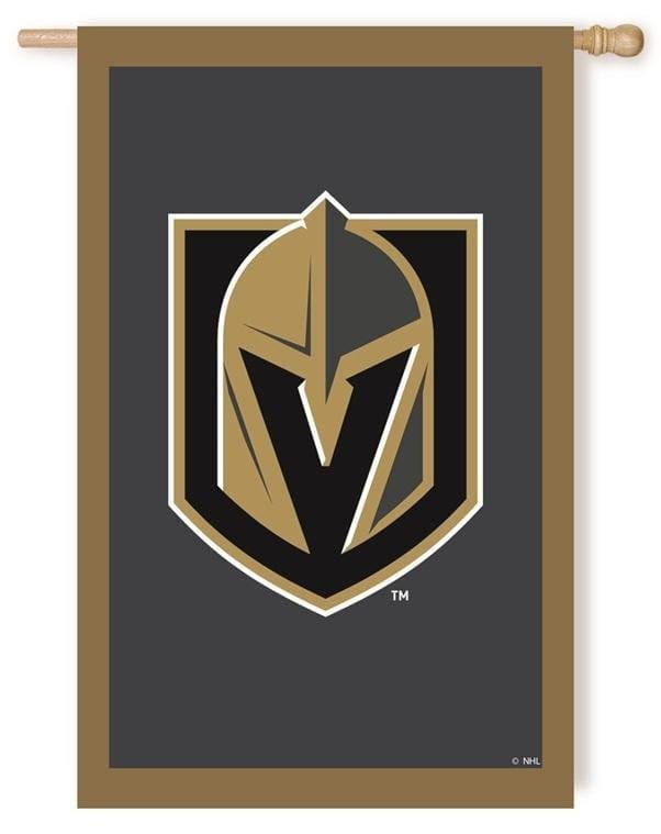 Vegas Golden Knights Flag 2 Sided Applique House Banner