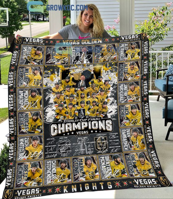 Vegas Golden Knights Stanley Cup Final Champoins Greatest Team Fleece Blanket Quilt
