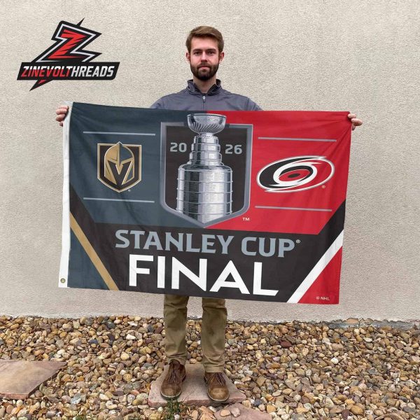 Vegas Golden Knights Versus Carolina Hurricanes 2026 NHL Stanley Cup Final Matchup Double Sided Garden House Flag