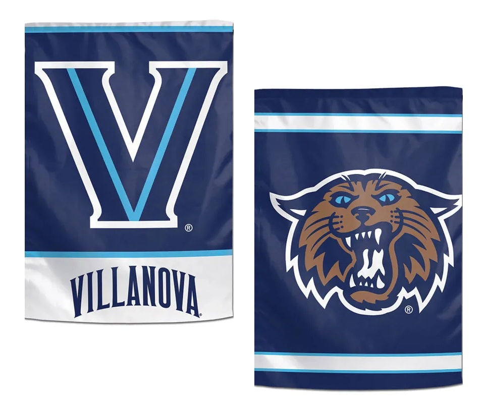 Villanova Wildcats 2 Sided Garden Flag Double Logo