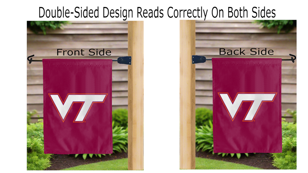 Virginia Tech - Hokies Maroon Double Sided Garden Flag