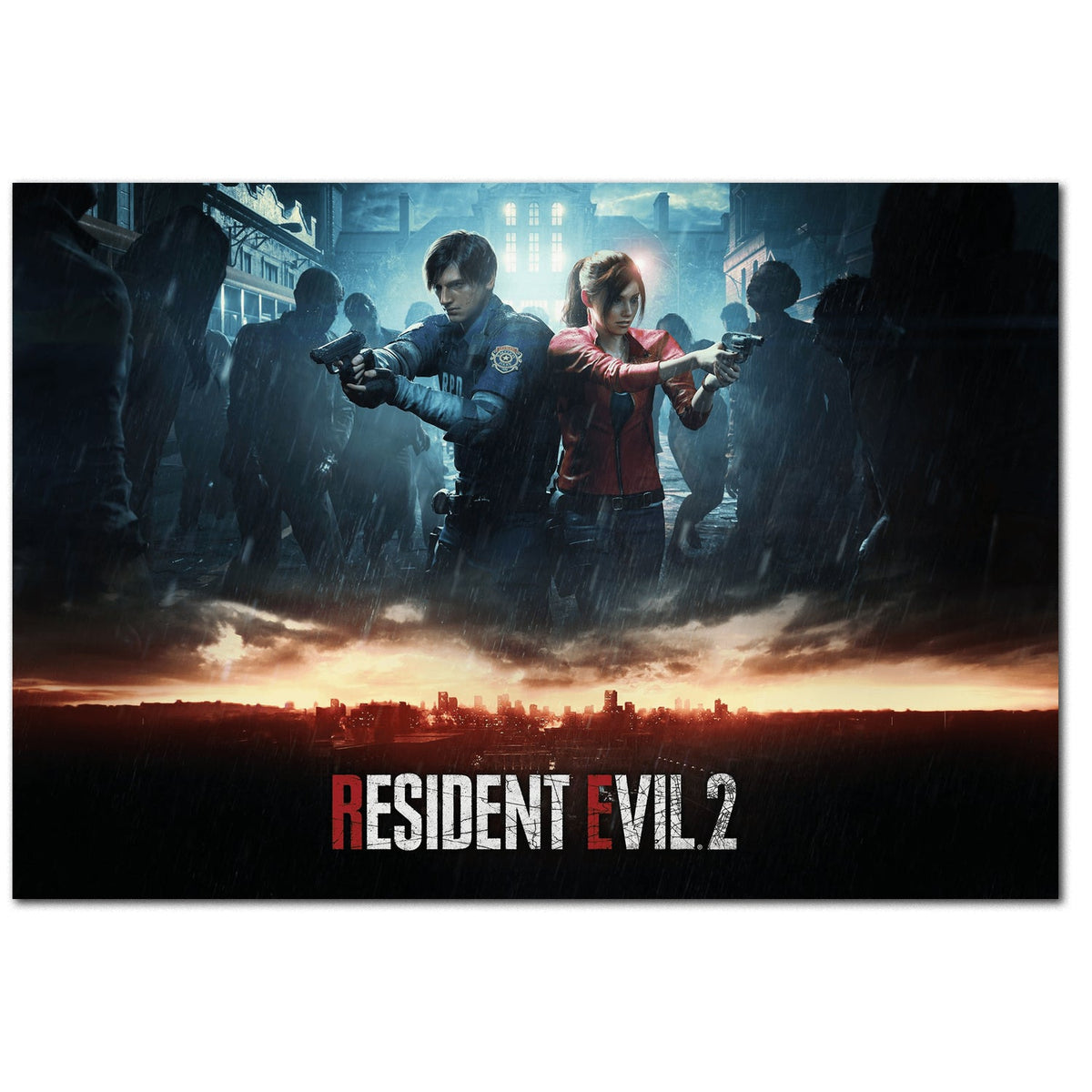 Resident Evil 2 Remake Poster ‚Äî Art Print 01 | Capcom Horror Game Wall Art